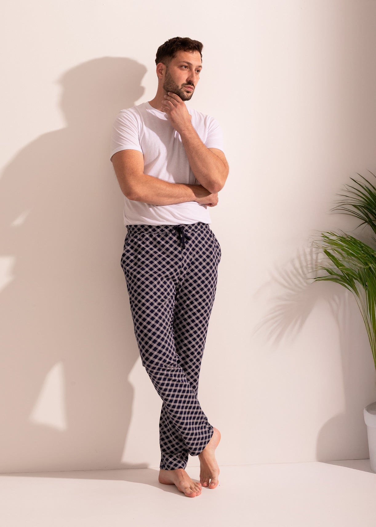 Pantaloni Pijama Bărbați Arlo Bumbac TWIN