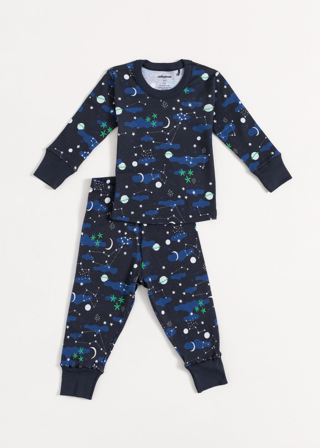 Pijama Baby Galaxy Bumbac