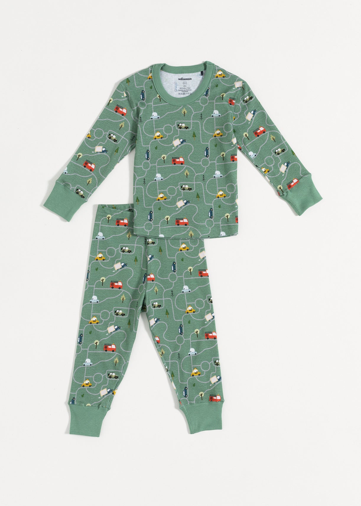 Pijama Baby Lil Cars Bumbac