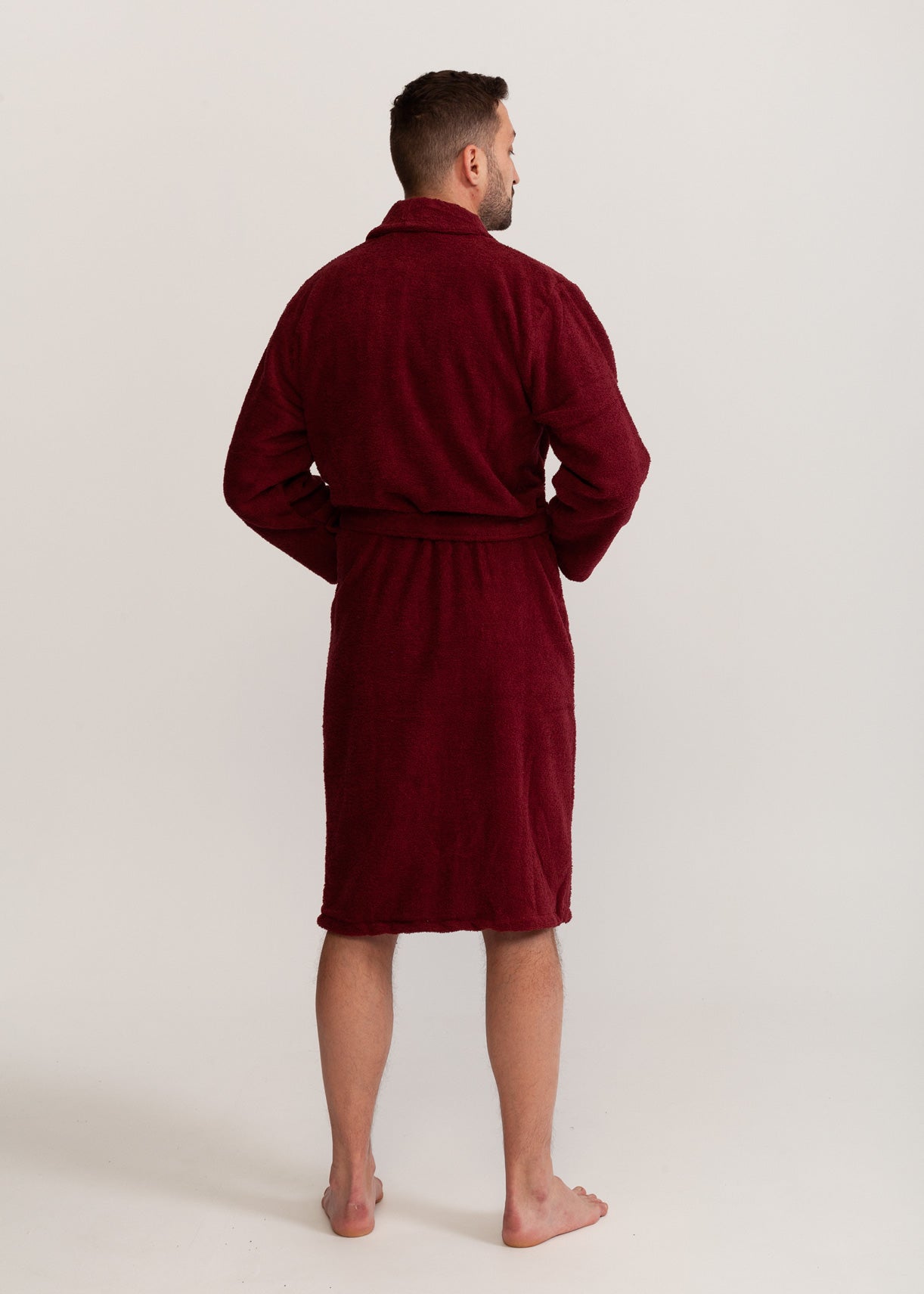 Halat de baie Unisex Bumbac Bordo