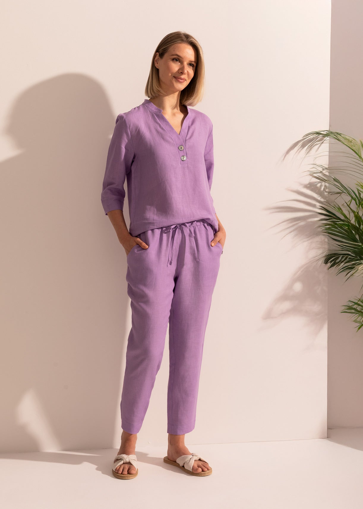 Pantaloni Damă Pure Linen