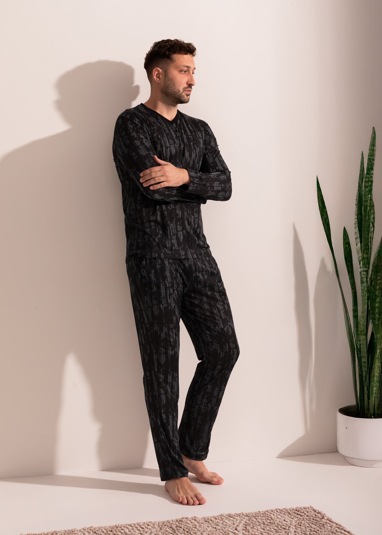 Pijama Bărbați Calvin Micromodal Slim Fit