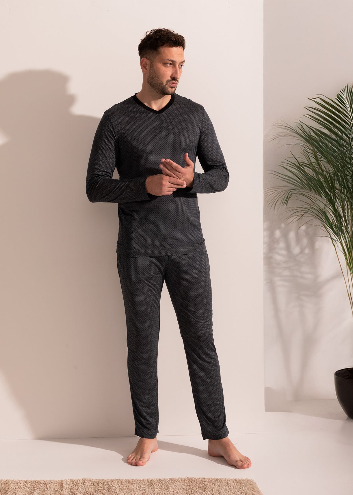 Pijama Bărbați Calvin Micromodal Slim Fit