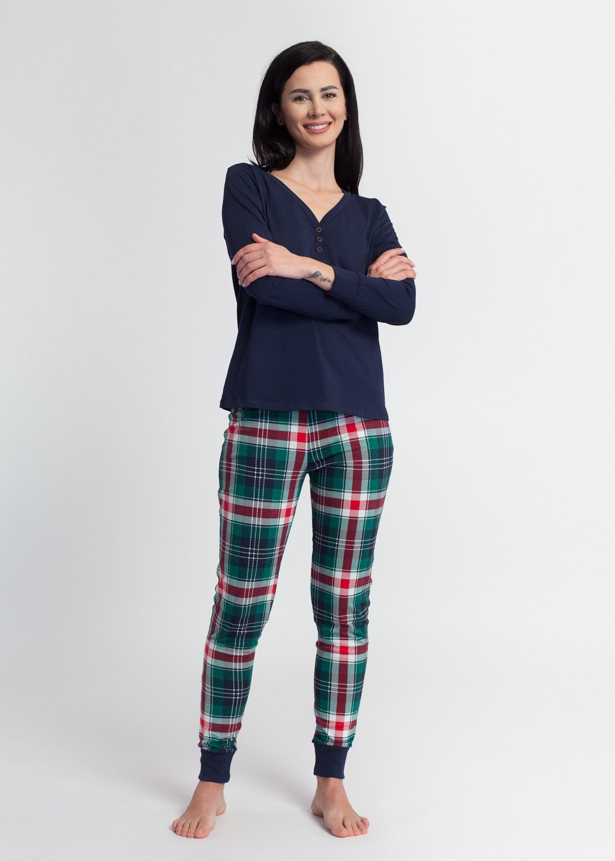 Pijama Damă Tartan Winter bumbac