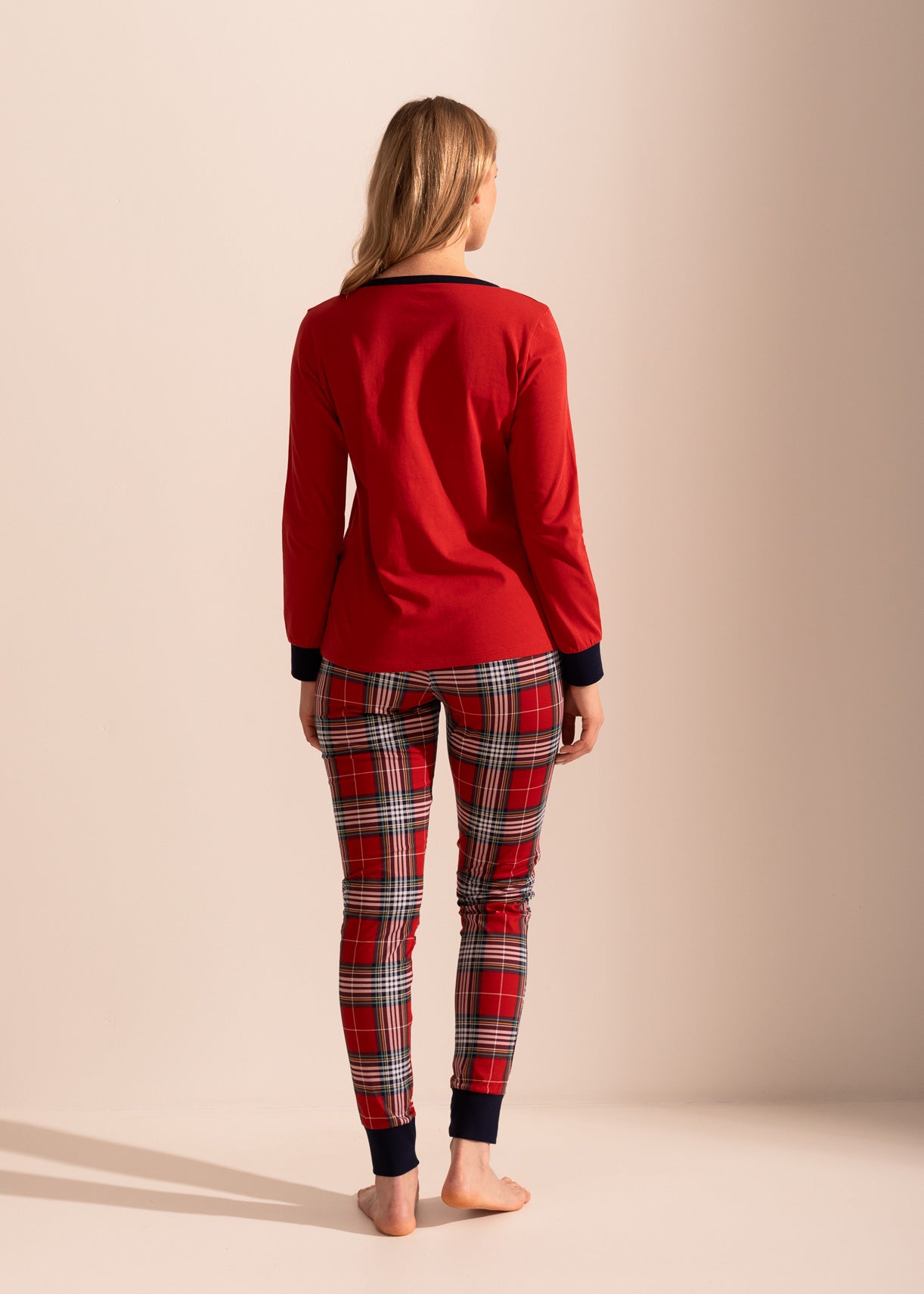 Pijama Damă Tartan Winter Bumbac