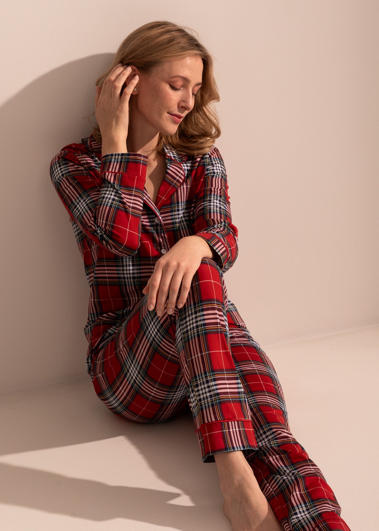 Pijama Damă Tartan Winter Bumbac