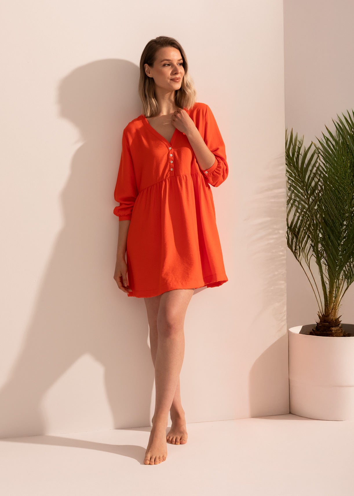 Women's Viscose Capri Dress fraise